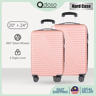 Travel Star TNL006 Elegant Hard Case Luggage Set Suitcase Set Bagasi (20 inch + 24 inch)