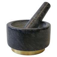 NORDIC GREY MARBLE MORTAR AND PESTLE