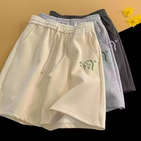 M-8XL Oversized Shorts Men's Casual Shorts Fun expressions Print Shorts Fashion Couple Basketball Sh