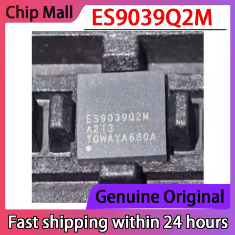 1PCS New Original ES9039Q2M ES9039 QFN32 2-channel 130dB Audio DAC Chip 768K DSD512 HIFI DAC in Stoc
