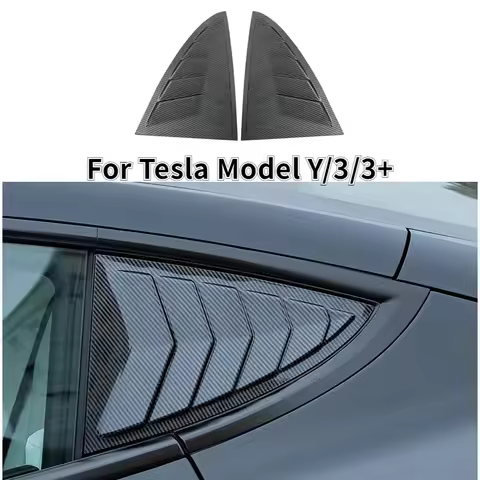 Rear Side Blind Window for Tesla Model 3/Y/3+/Y Juniper 2025 Rear Triangle Window Spoiler Louver Shu