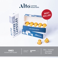 Alto Coffee กาแฟ กาแฟแคปซูล 1963 Signature Blend สำหรับเครื่อง Nespresso (10 แคปซูล)