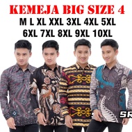 KEMEJA Bigsize 4 Shirt - Jumbo Long Sleeve Batik Shirt - Uk. M L XL XXL 3XL 4XL 5XL 6XL 7XL 8XL 9XL 