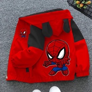 COMBINATION HODIEE JACKET, BOYS' JACKET WITH CHIBI SPIDERMAN PICTURE, FOR WINTER AND HOT