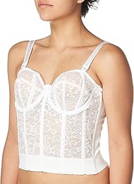 Women's Lace Bustier Bra #GD0689 - White - 46DD