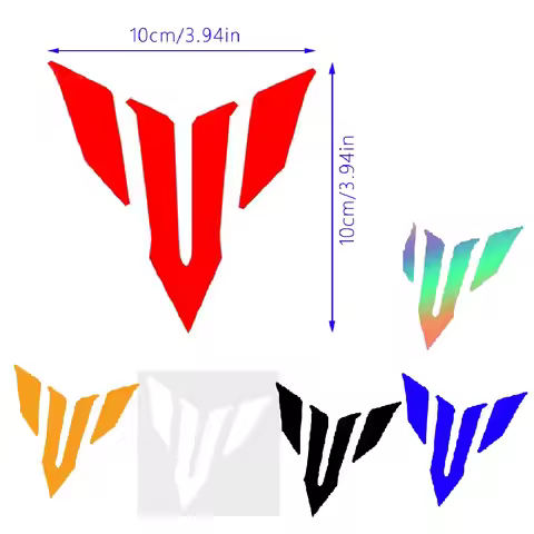 1Pc Colorful Motorcycle Reflective Vinyl Sticker auto car Body Tank Decorative Decal 10*9.5cm for Ya