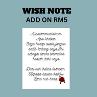 Wish Card | Card | Stickers Wish Note A6