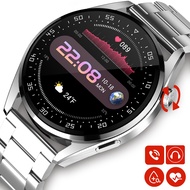 Smartwatch สมาร์ทวอทช์ 2021 New Bluetooth Call Smart Watch Men Full Touch Screen Waterproof Blood Oxygen Heart rate Smartwatch For Huawei Watch 3 ProSmartwatch สมาร์ทวอทช์ Silver Black