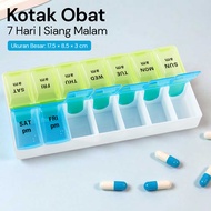 Pill Box Organizer Medicine Storage Box Dose 1, 2 Times x 7 Days / Per Week