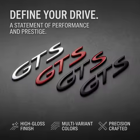 GTS 3D Metal Emblem Badge for Porsche Cayenne Panamera Rear Trunk Decal