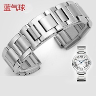 Original Suitable for Cartier blue balloon watch strap steel belt tank watch strap original style stainless steel watch strap men and women