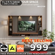 [EE LIFE DESIGN] 8 KAKI TV KABINET / 8ft x 5ft Tv Series / 8FT Tv CABINET [ FREE INSTALLATION ]