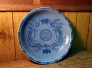 「雙鳳呈祥」囍盤（雙鳳喜盤）—古物舊貨、早期台灣老碗盤收藏