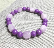 天然原礦紫鋰輝石＋紫雲母手鏈