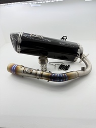 ท่อทรงอาคา Pr2 Exhaust ยกชุด Zontes 350e ทรงกรวย 2.5นิ้ว ไทเทเนี่ยม ราคาถูก อะไหล่มอเตอร์ไซค์ อะไหล