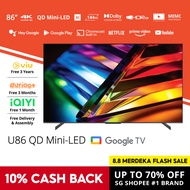 PRISM+ U86 QD Mini-LED 4K UHD HDR10+ AI Google TV 86 inch