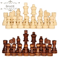 BRUCE1 32PCS Word Chess Set, Wooden International Wooden Chess, Pawns Improve Intelligence 2.2 in Education Chess Game Chess Board Game