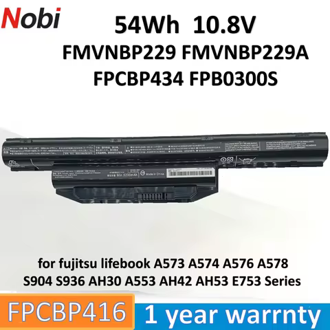 Nobiย FPCBP416 FMVNBP229 FMVNBP229A FPCBP434 FPB0300S battery for Fujitsu lifebook A573 A574 A576 A57