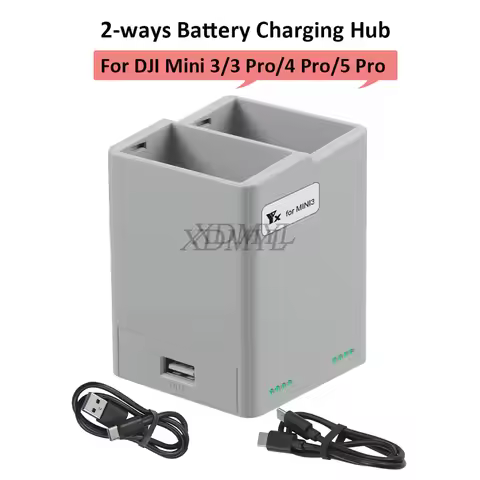2-ways Charger Hub For DJI Mini 5 Pro/Mini 4 Pro Battery Charging Manager Housekeeper Charging Bank 