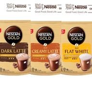 Nescafe Gold Flat White 15SDark Latte 12S Creamy Latte 12S (Instant 3in1 Coffee) Kopi Segera sedap quality