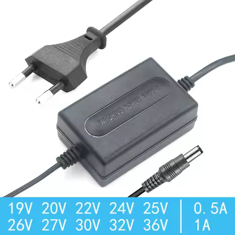 DC Power Adapter 19V 20V 22V 24V 25V 26V 27V 30V 32V 36V 0.5A 1A 1000MA Robot Vacuum Cleaner Power S