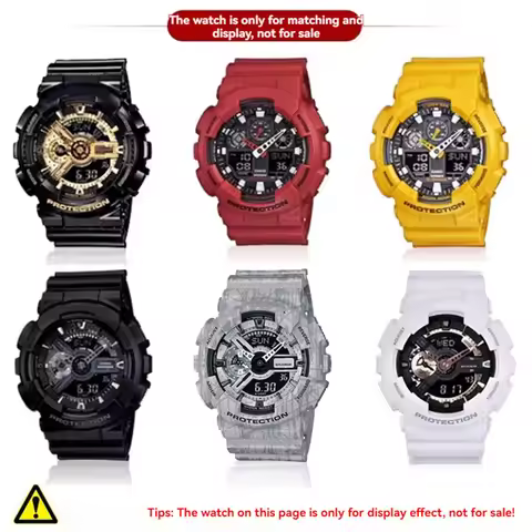 GA100 Silicone Strap For Casio G-SHOK black gold GA-110/100/120 GA-400 GD-100 GAW100 GW-8900 Waterpr