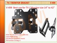 AVL V499 Professional swivel TV bracket , 180 deg ,+/- 15 Deg Tilt , 14 inch to 40 inch with VESA mounting up to from 75 x 75 to 200 x 200 can use with any brand TV or monitor with VESA , LG , Panasonic , Prism , Xiaomi , Mi , Acer , TCL , Asus , Philips