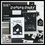 2027 Iconic Doodle Diary/2027 Planner Diary Set/Diary+Stickers/2027 Scheduler/Korean Planner/ Monthl