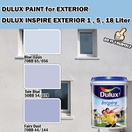 ICI DULUX INSPIRE EXTERIOR  PAINT COLLECTION 1 , 5 &amp; 18 Liter Blue Oasis / Tole Blue / Fairy Dust