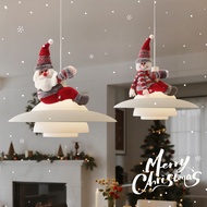 2PC Climbing Santa Claus Doll | Christmas Curtain/Table/Chandelier Decor | Climbing Snowman Doll | H