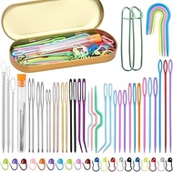 59PCS Yarn Needles Set, Darning Needles Kit, Big Eye Blunt Needles Kit with Bent Tapestry Needle Kni