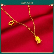 ASIX GOLD Lady Necklace Gold 916 Original Bellflower Pendant Indian Gold Jewelry for Women