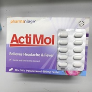 ACTIMOL 650MG (PARACEtAMOL 650MG) PANADOL 650MG 10's pharmaniaga actimol 650 paracetamol 10's