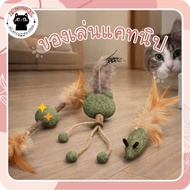 Catnip Toy Fish + Hair 2-Headed Bear Shape Natural Cat Drunk Stick + Feather Herbal Ball Bite Play