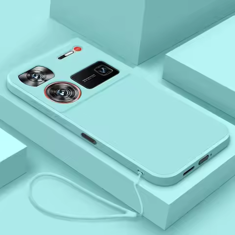 For ZTE Nubia Z60 Ultra Phone Case Liquid Silicone Soft Shell with Lanyard for NUBIA NubiaZ60 Z60Ult
