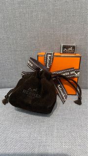 Hermes 絲巾扣 銀色