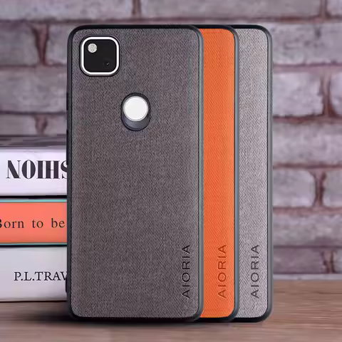 Case for Google Pixel 4A 4 4 XL 5G coque Luxury textile Leather skin soft TPU hard phone cover for G