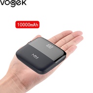 Vogek Mini Power Bank 10000mAh Portable Cellphone Charger LED External Mobile Battery Powerbank for