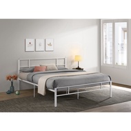 Katil Queen/Bed/Queen Bed Frame/Metal Bed/Katil Besi/Katil Putih/White Bed/Bed Frame/Gina