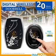 HAZZLE DIGITAL WIRELESS DOORBELL Remote Control 4 Chord 20 Music Energy Saving Battery Door Bells & 