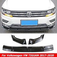 Front Bumper Lip Spoiler For Volkswagen VW TIGUAN 2017-2020 Side Splitter Deflector Guards Body Kit 