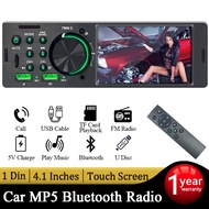 SINOVCLE Car Audio 1 din 4.1” Touch Screen Bluetooth Stereo Mp3/Mp5 Player