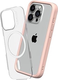 RhinoShield Modular Case Compatible with MagSafe for [iPhone 15 Pro] | Mod NX - Superior Magnetic Pull Force, Customizable Heavy Duty Protective Cover 3.5M / 11ft Drop Protection - Blush Pink