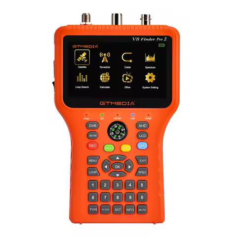 (DDP to morocco) GTMEDIA V8 FINDER PRO 2 Satellite Finder Meter DVB-S2/T2/C Combo HD Digital 1080P S