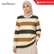 BGM POLO STRIPED LADIES SHIRT LONG SLEEVE-BP-LS502CS-MNCNCTW