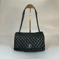 CHANEL CF季節款 牛皮灰 17開