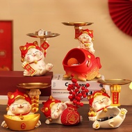 Lucky Cat Key Holder Home Decor Storage Box Organizer Room Decoration Living Room Aesthetic Desk Dec