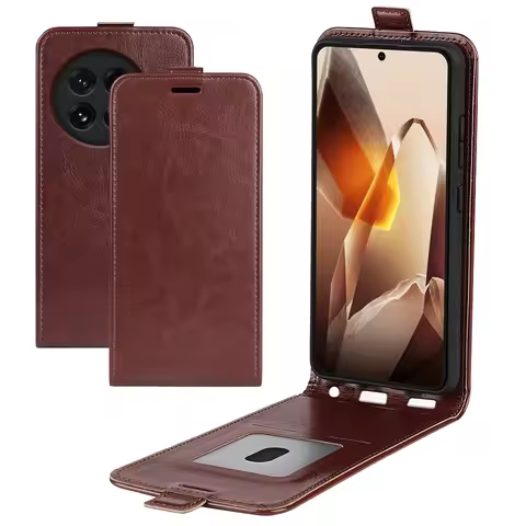 For OnePlus 13 13R 12 12R 11 10T 10 9 8 PRO Flip Vertical Leather Case Retro Luxury Book Holder Cove