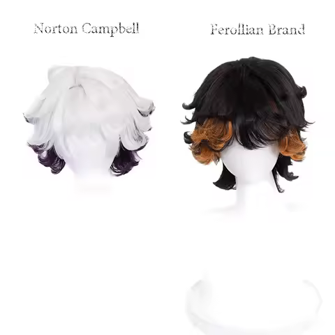 Game Identity V Florian Brand Fire Investigator Norton Campbell Cosplay Wig Short Straight Wavy Synt
