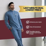 [Last Minute Deal] ZOE ARISAH X ZAUJ Arez Baju Melayu Lelaki Cekak Musang Premium Duchess FREE Butto